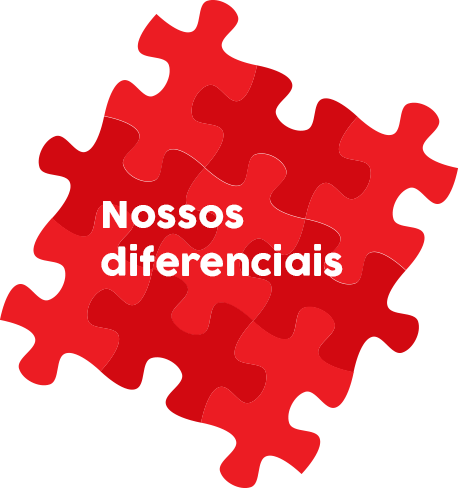 Ícones de engrenagens e qualidade representando diferenciais competitivos